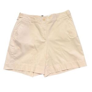 Talbots Cream Khaki Stretch Chino Shorts Sz. 12 Vacation Relax